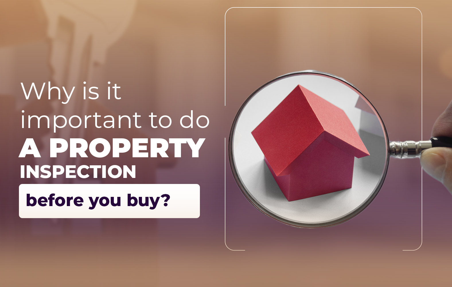 You should always do an inspection of the property before closing the purchase